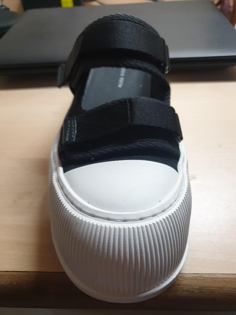 open back sneakers with strap