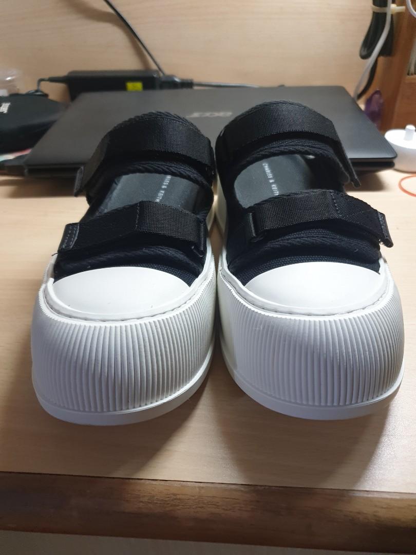 open back sneakers with strap