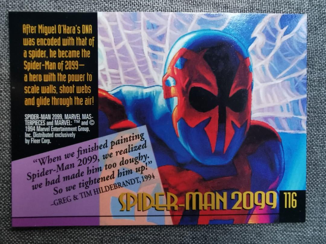 Spiderman 2099 Marvel Masterpieces 1994 (Category: Comics & Manga) located in Quezon City. Submitted by nbacardssells (Listing ID 1150041667, Image 2). Description: Spiderman 2099 Marvel Masterpieces 1994.