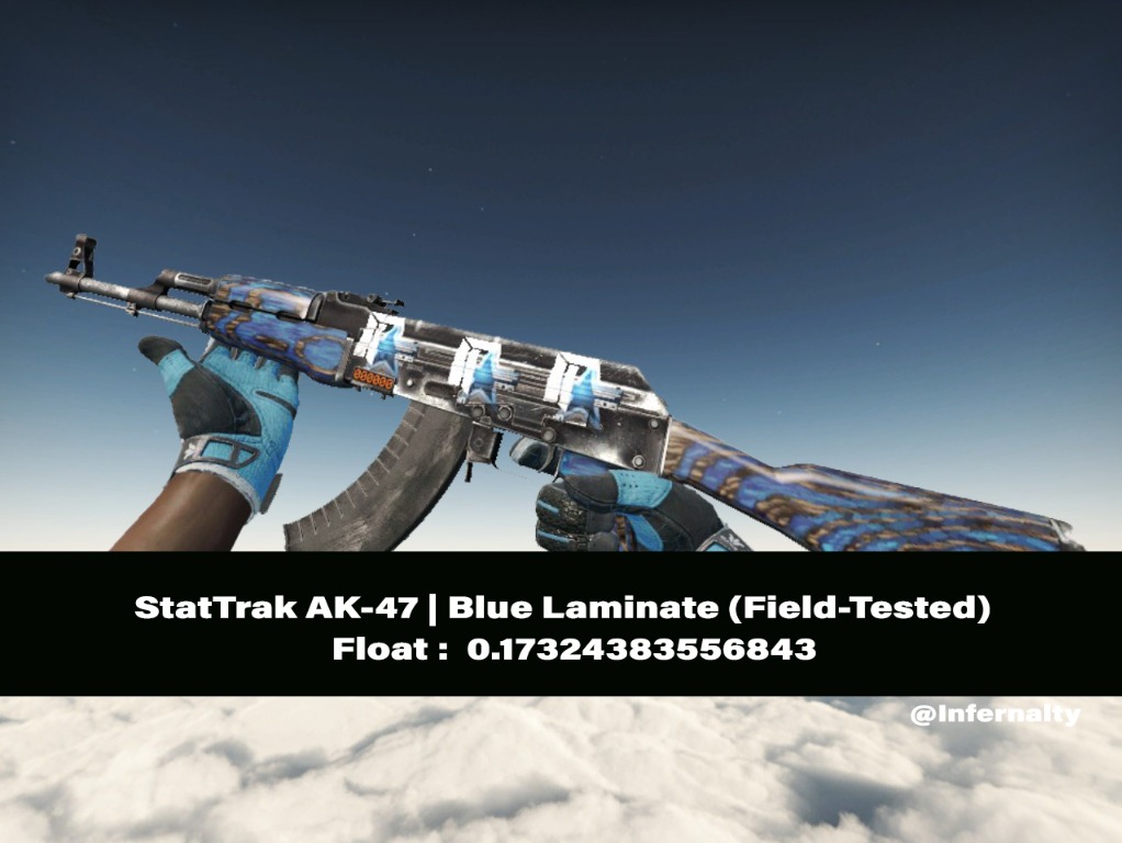 (STICKERS WORTH 70) AK47 Blue Laminate FT CSGO SKINS KNIVES, Video