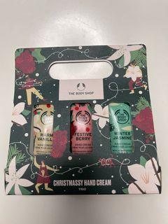 The body shop hand cream trio