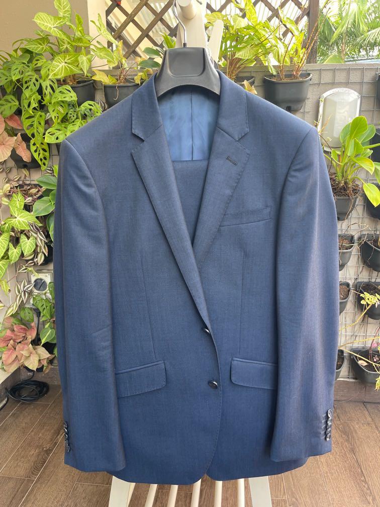 Tm lewin double breasted on sale suit