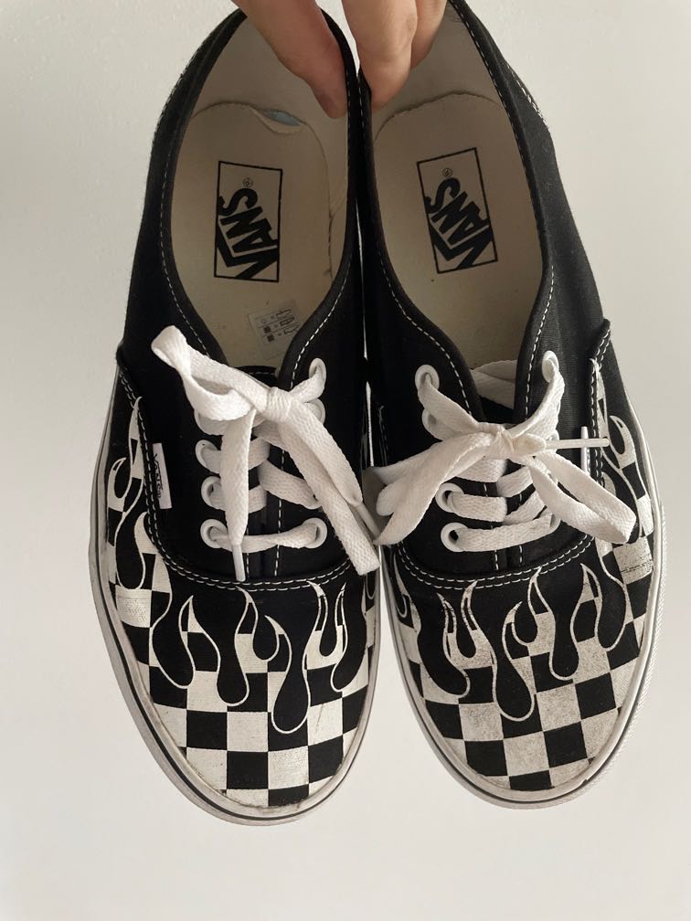 Checkerboard vans deals with fire