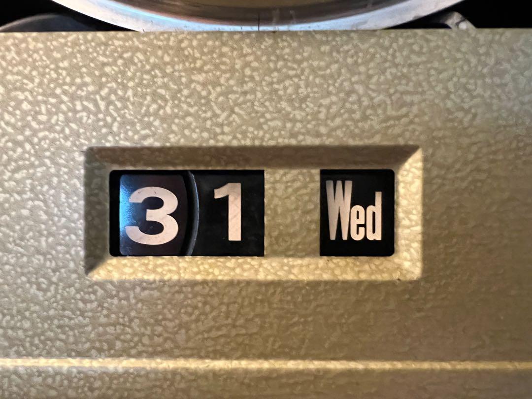 Vintage Seiko wall clock with daydate dials. Japan made, Furniture