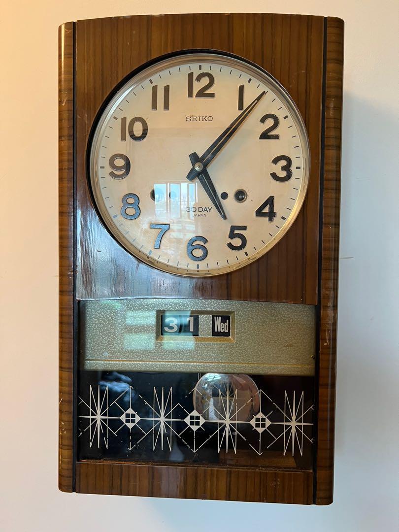 Vintage Seiko wall clock with day-date dials. Japan made, Furniture & Home  Living, Home Decor, Clocks on Carousell