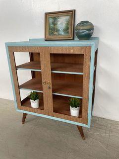 Vintage wooden display cabinet