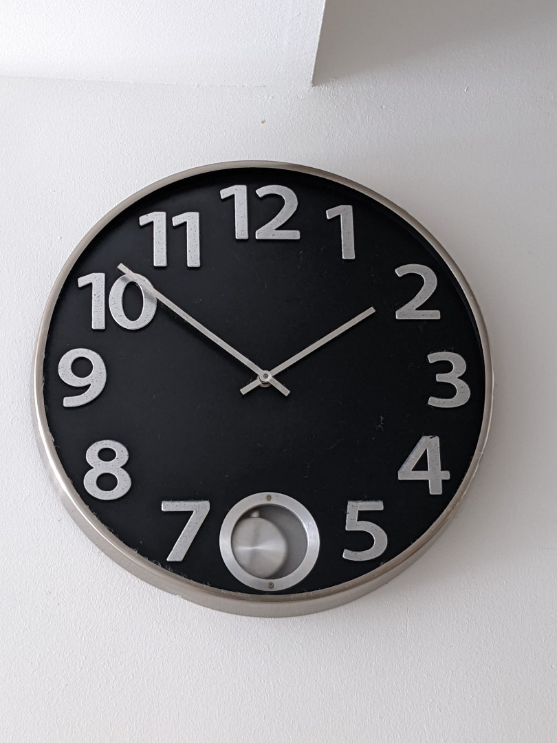 Wall clock (Crate and Barrel), Furniture & Home Living, Home Decor