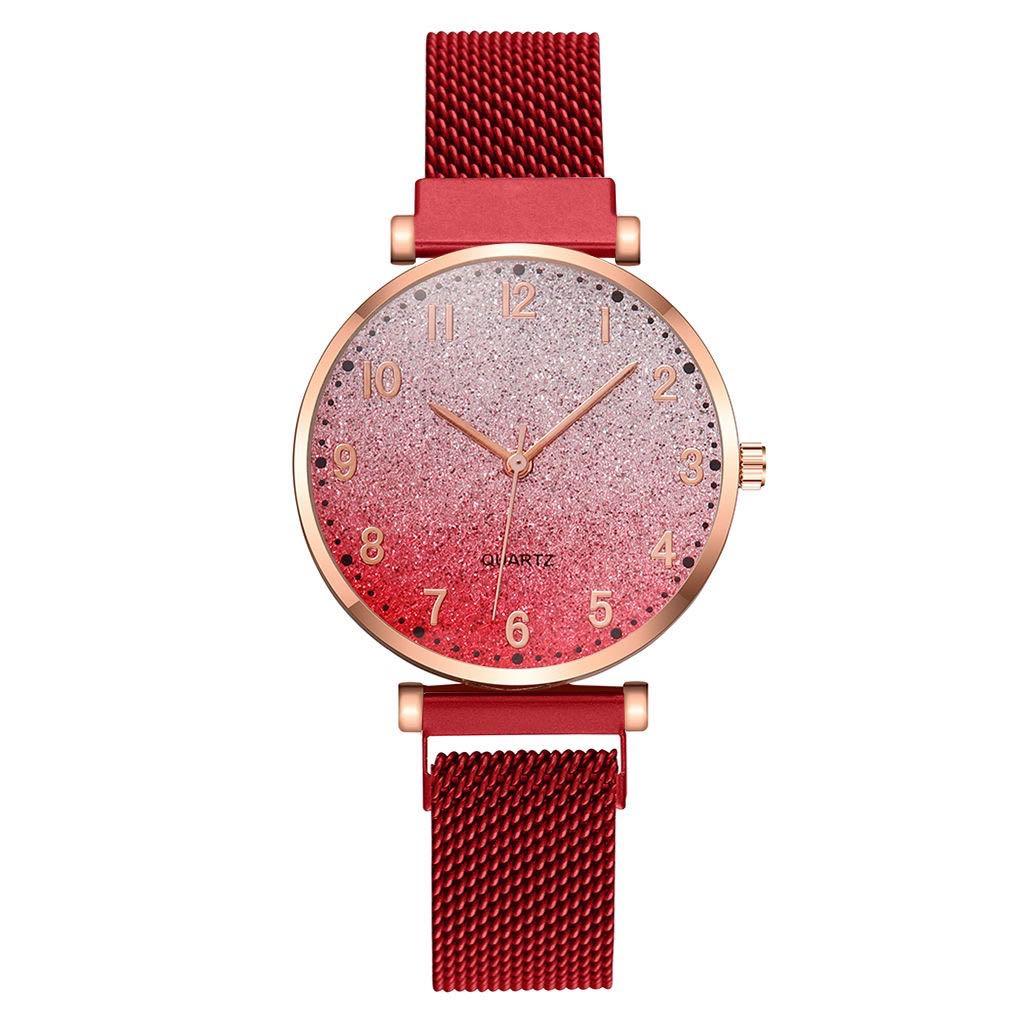 Women Fashion Gradient Color Starry Sky Watch Ladies Magnetic