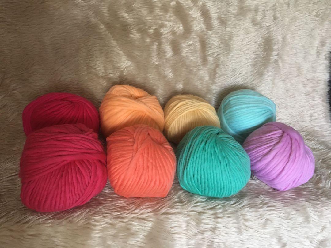 Wool Yarn (Category: Handmade Craft) located in Cavite. Submitted by jozra (Listing ID 1150104638, Image 1). Description: Similar to Wool and the Gang Crazy Sexy Wool 100% Wool Yarn Yarn weight: 80m=200g Suggested knitting needle size: 10mm-25mm Suggested crochet hook size: 10mm-25mm Available colors as is in the pictures Color may slightly vary due to lighting Shipping fee shouldered by buyer.