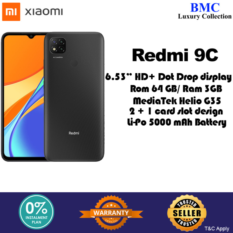 Redmi 9A / Redmi 9C ( 3GB+64GB / 2+32GB ) [1 Year Xiaomi Malaysia Warranty]
