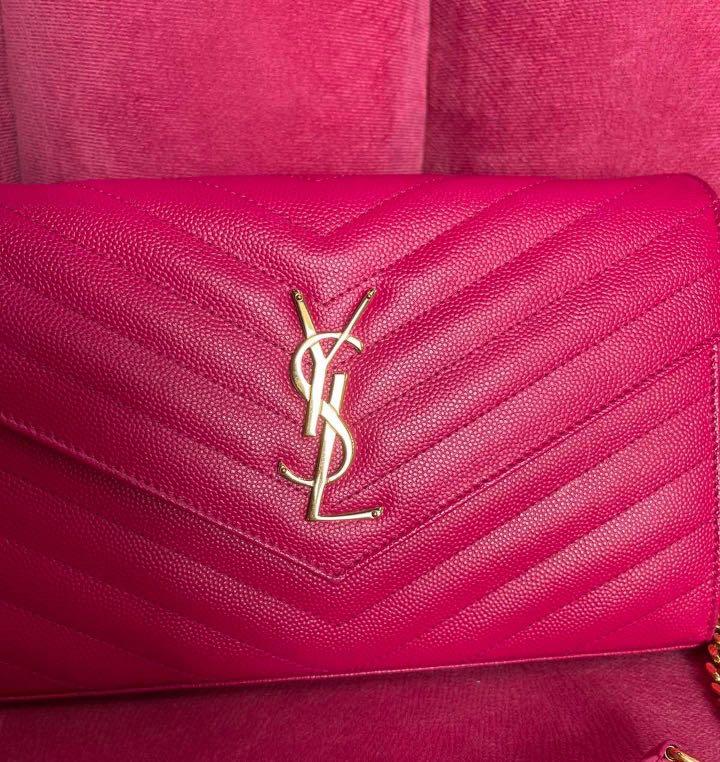 YSL Wallet on chain in grained leather (Category: Luxury Bags & Wallets) located in Manila. Submitted by dendc (Listing ID 1150012004, Image 2). Description: With entrupy.