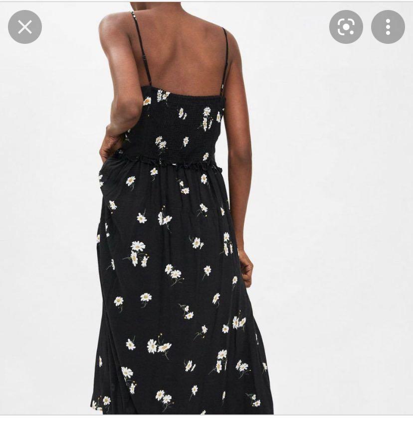 Daisy print dress zara sale