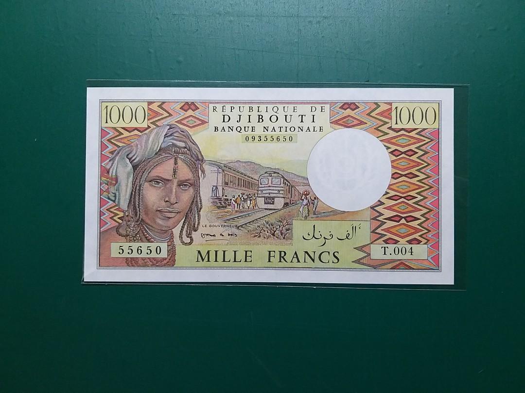 1991年(非洲)吉布提1000法朗紙幣09355650全新直版UNC級(微黃), 興趣及遊戲, 收藏品及紀念品, 錢幣- Carousell