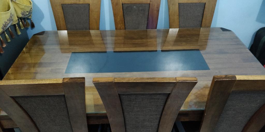 6 Seater Malaysian Wood Table, Furniture & Home Living, Furniture