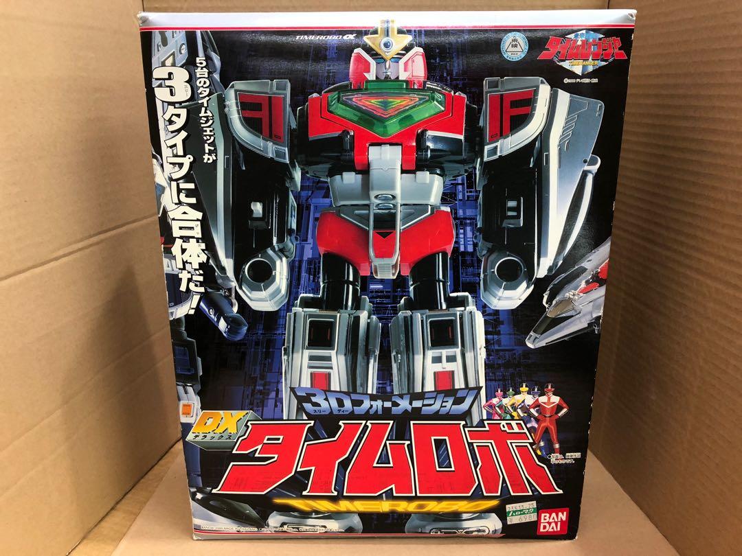 經典絕版戰隊系列）全新罕有懷舊絕版Bandai 2000年超合金魂未來戰隊TIMEROBO & TIMEANGER 主角機械人3D 未來合體DX豪華套裝完全合體,  興趣及遊戲, 玩具& 遊戲類-