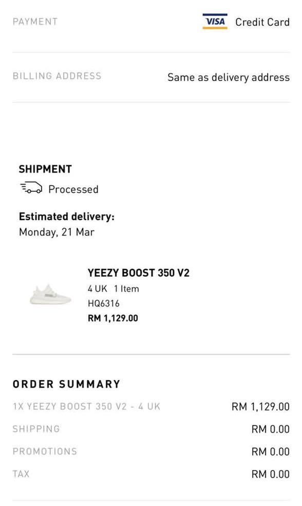 Yeezy bred receipt best sale