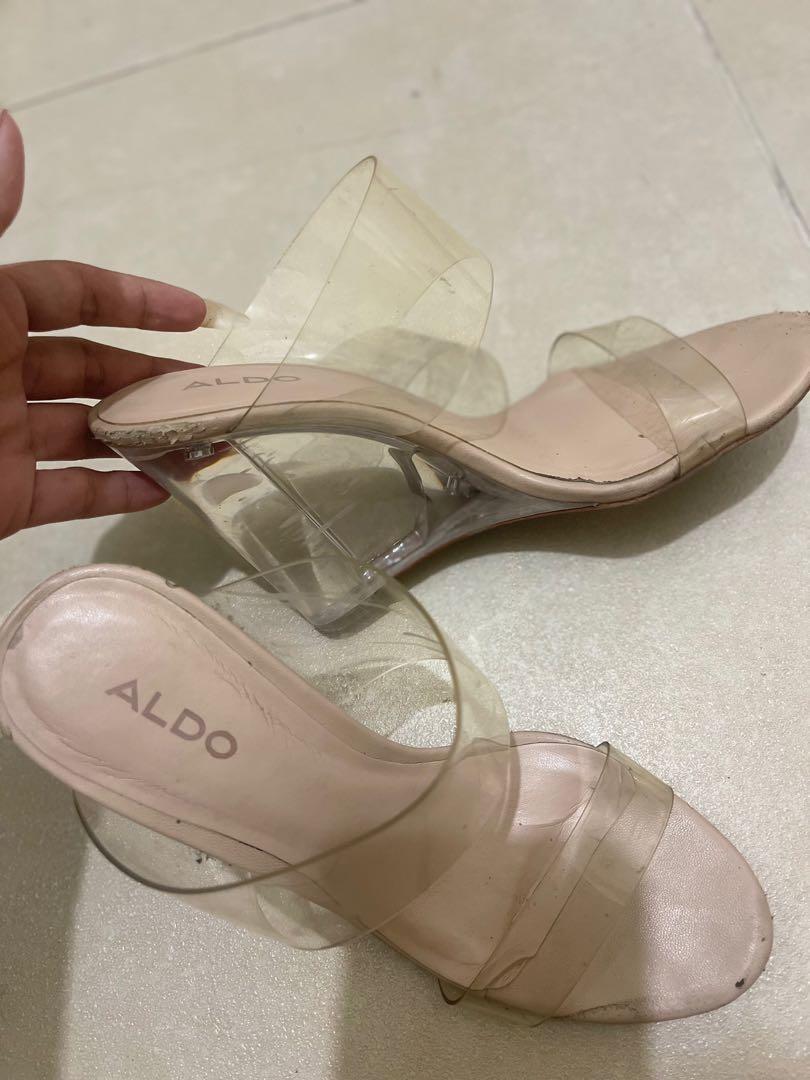 Aldo heels nude clear heels Women s Fashion Footwear Heels on