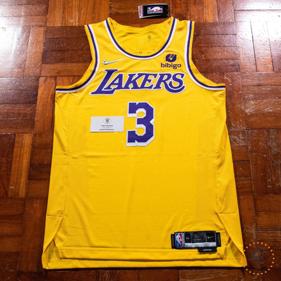 2021-2022 NBA Los Angeles Lakers Yellow #3 Jersey,Los Angeles Lakers