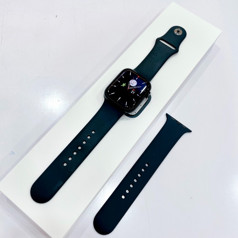 Apple Watch Series 7 GPS 45mm A2474 黑鋁運動錶帶#二手手錶#保固中