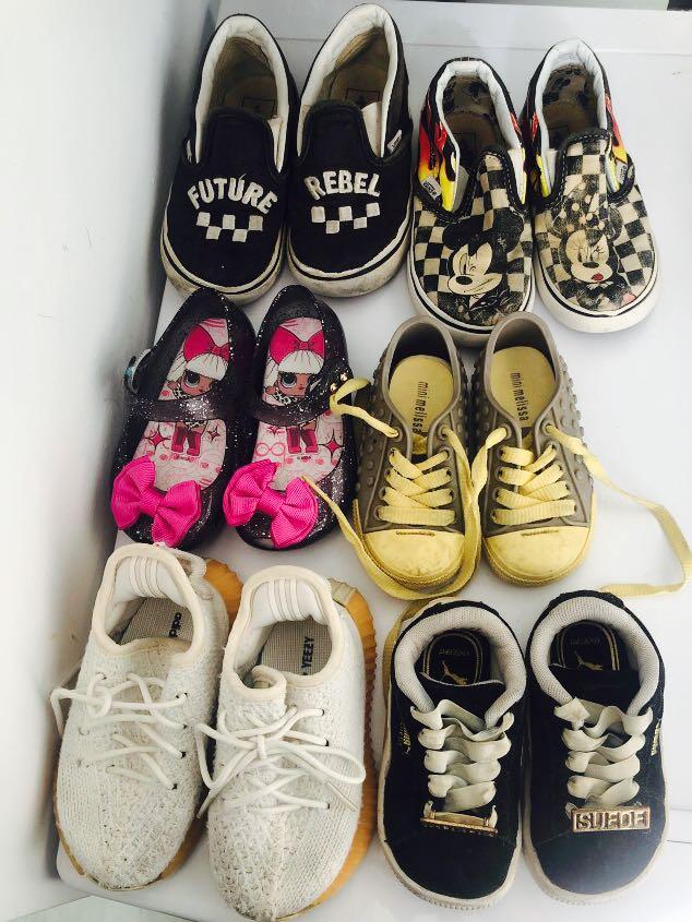 Adidas Yeezy Vans Mini Melissa Puma As Is all 7 for 5 Babies