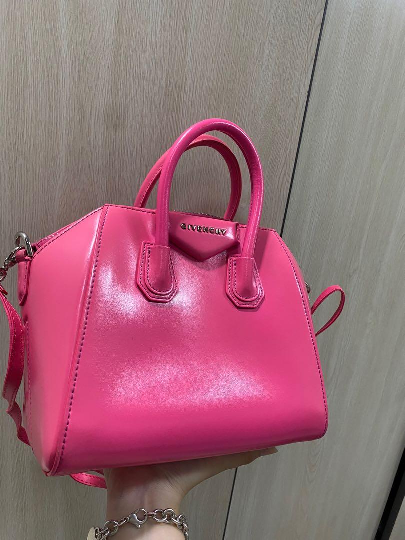 Authentic Givenchy Neon Pink Mini Antigona