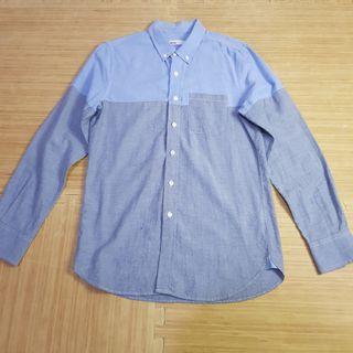Baleno Kemeja Light Blue & Grey - Small