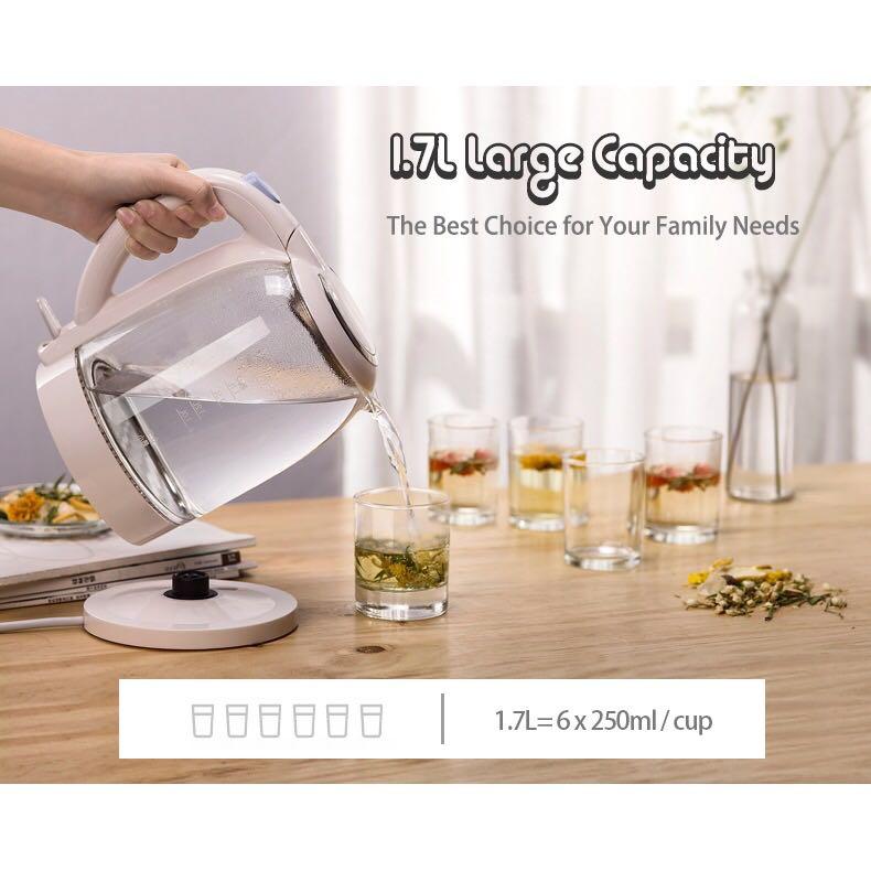 Bear household glass electric kettle large capacity automatic