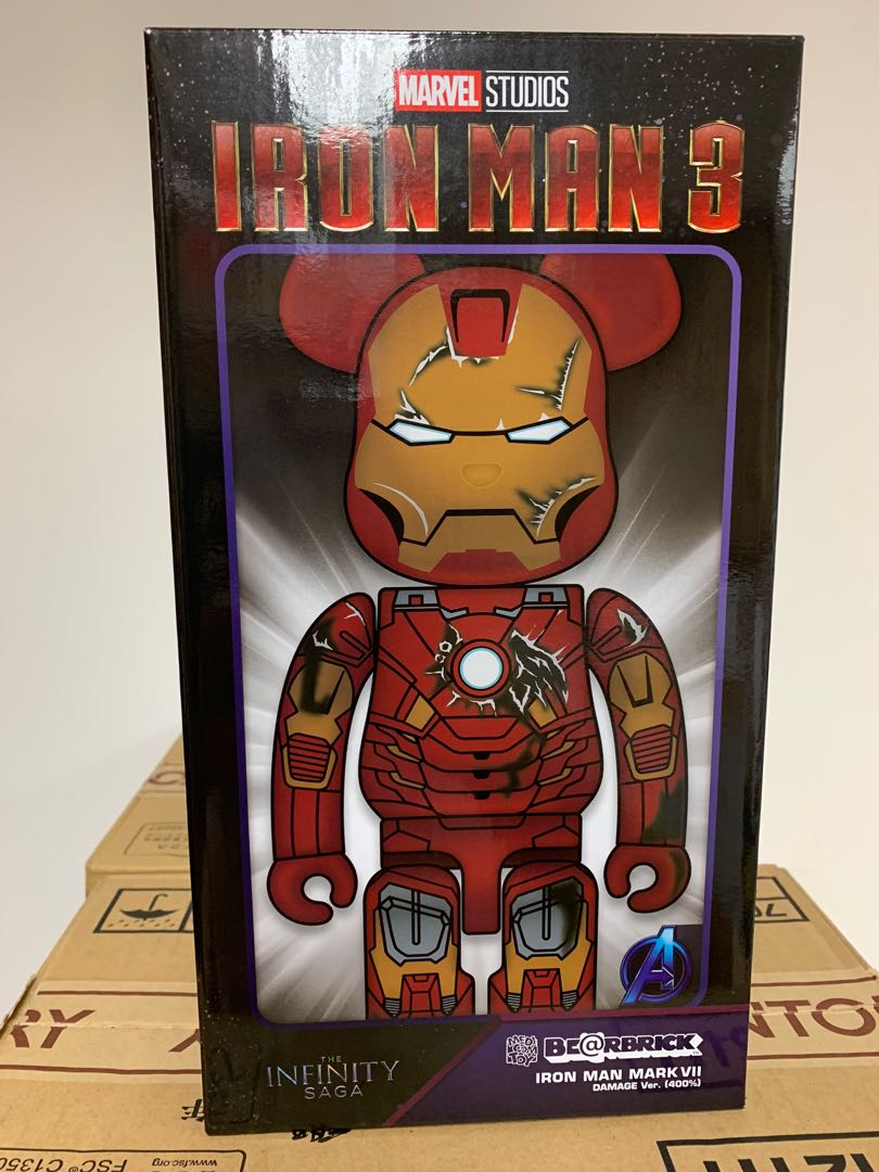 【全国割引】BE@RBRICK IRONMAN MARKⅦ 400% アイアンマン アベンジャーズ マーク7 MEDICOM TOY メディコムトイ MARVEL Avengers 空山 キューブリック、ベアブリック