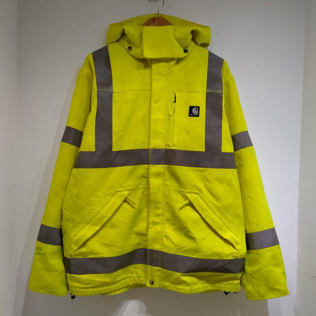 Carhartt Class 3 Level 2 high visibility waterproof jacket detachable ...