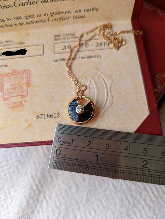 Cartier onyx 2025 necklace