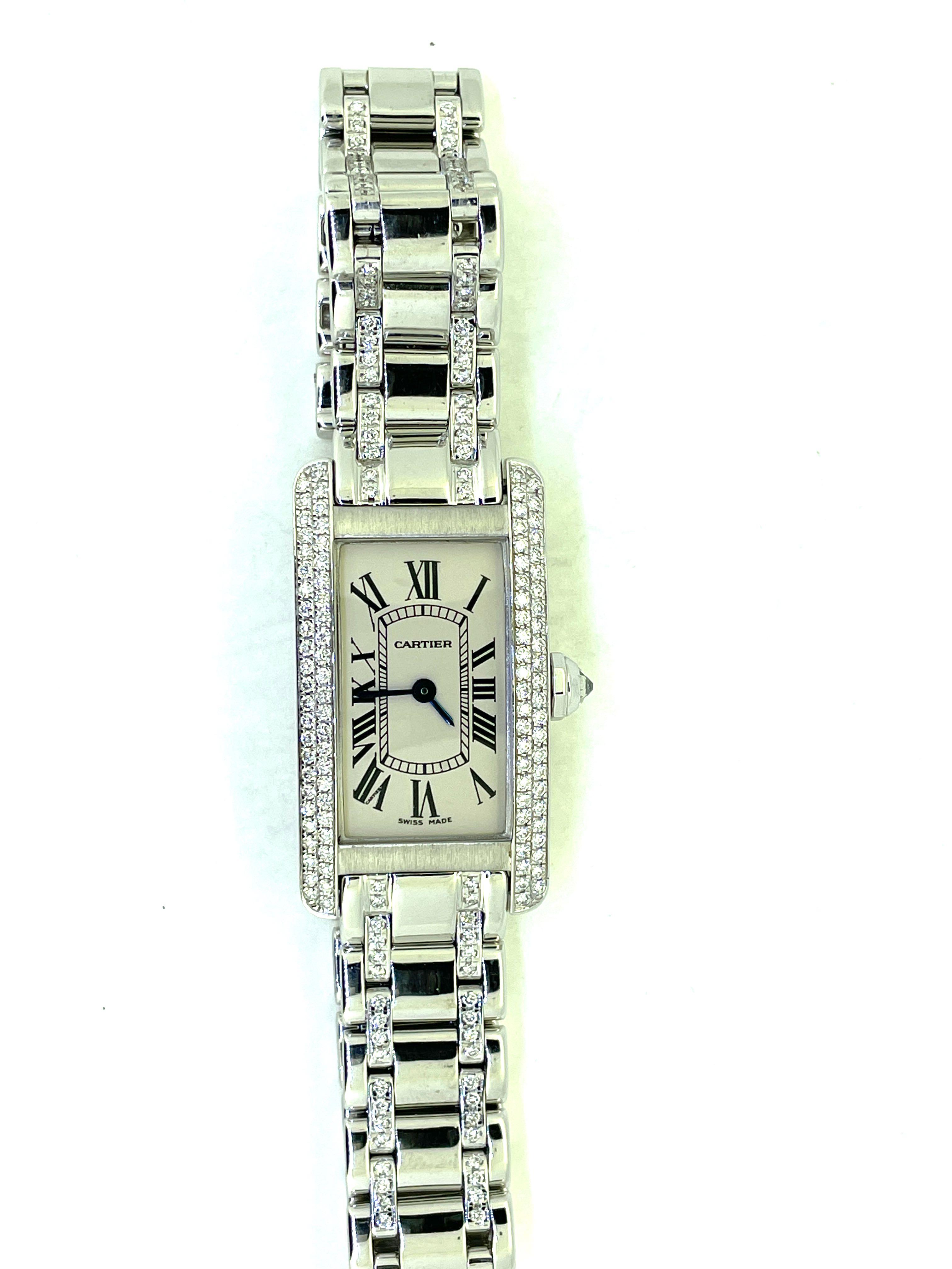 Cartier Tank Americaine Lady 19mm 2 Years Warranty by Cartier 1713
