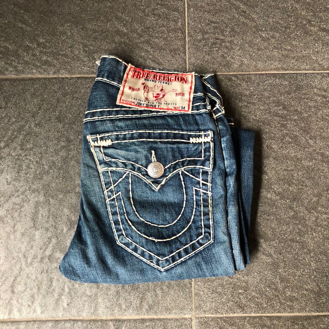 Celana Jeans True Religion, Fesyen Pria 