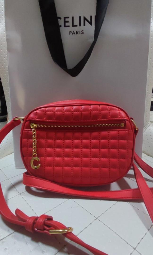 Medium c charm best sale bag in quilted calfskin