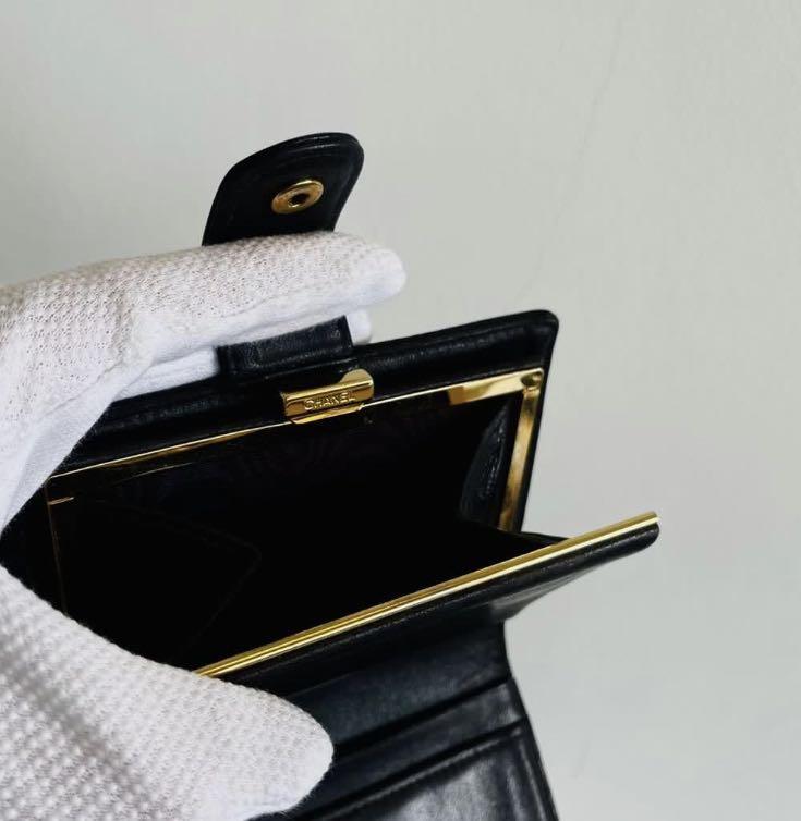 Chanel series 6 Black caviar wallet with gold hardware (Category: Bags & Wallets) located in Singapore. Submitted by retailtherapy9456 (Listing ID 1118072816, Image 3). Description: -Vintage chanel series 6 -100% Authentic, comes with Holographic Tag - Well maintained and sent to bag spa to repair card slot - gold clasp hardware for coin purse, able to store 20-30 coins -Just wallet as it is -No fussy buyers please .