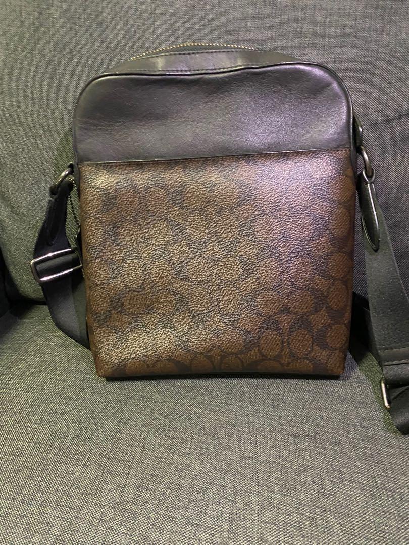 Coach Houston flight messenger bag, Men's Fashion, Bags, Sling Bags on