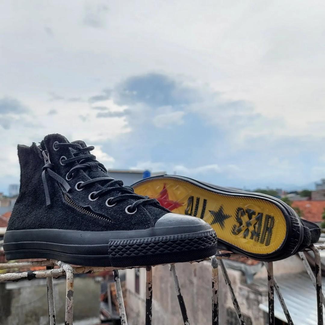 Converse John Varvatos Double Zip Full Black Suede