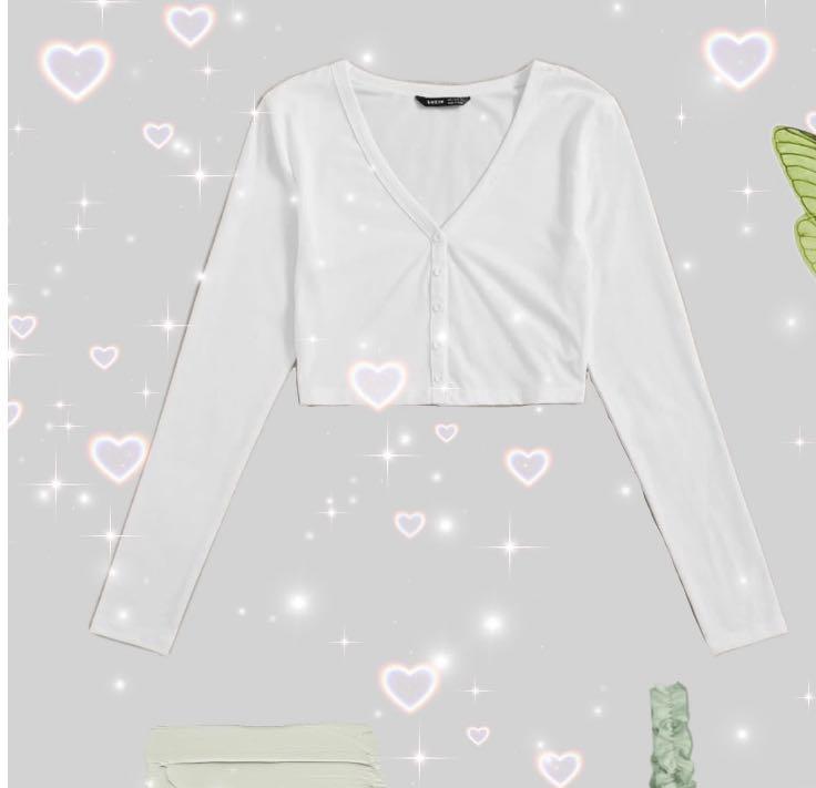 Cute white cardigan outlet