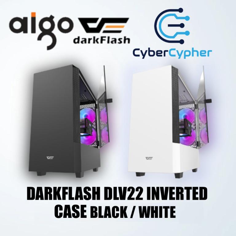 DarkFLash DLV22 Inverted ATX Case (Black/White), Computers & Tech ...