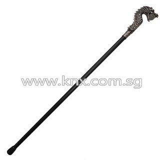 Dragon Head Clear Crystal Ball Walking Stick