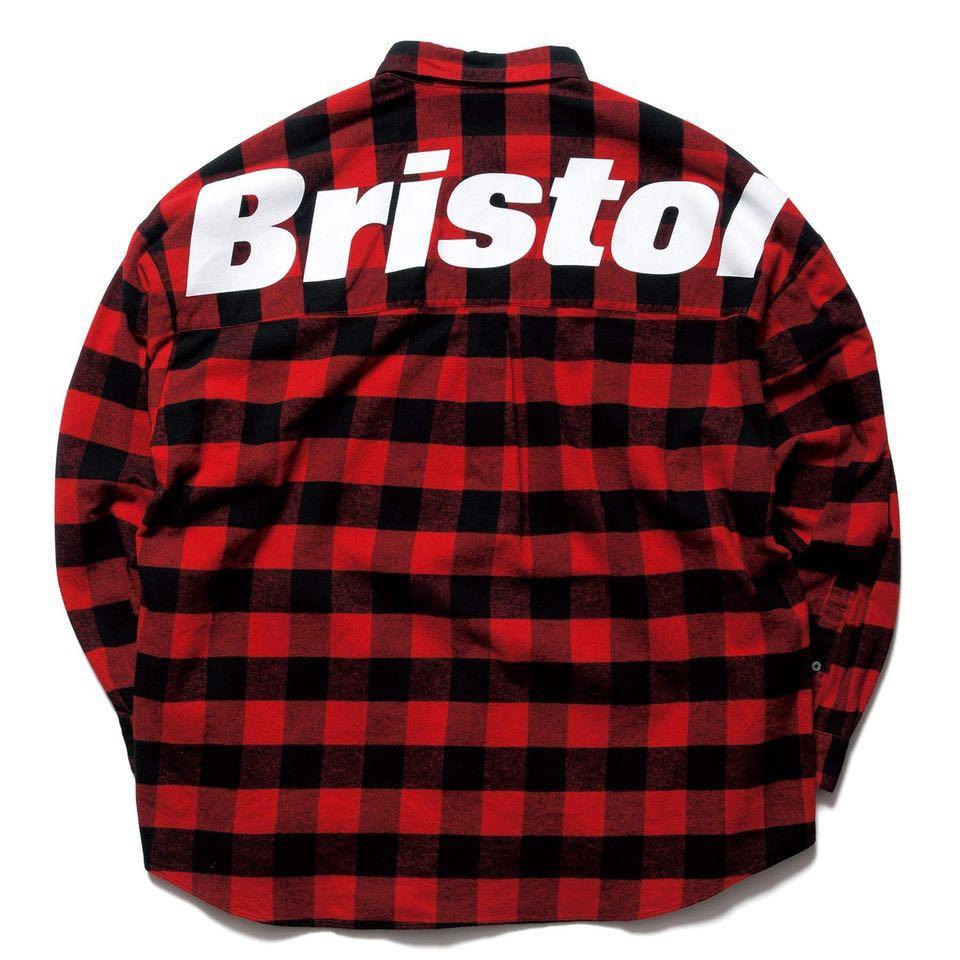 メール便送料無料05 即発送 2018S/S FCRB BIG LOGO CHECK SHIRT