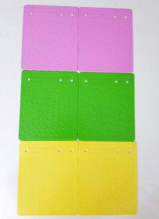 Fiskars Texture Plates & Texturing Tool (12 designs), Hobbies & Toys