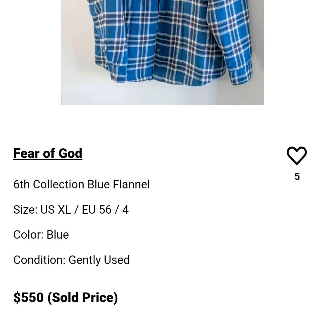 Flannel fear of god 6th collection 