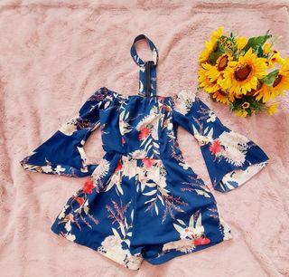 Floral Romper with chocker