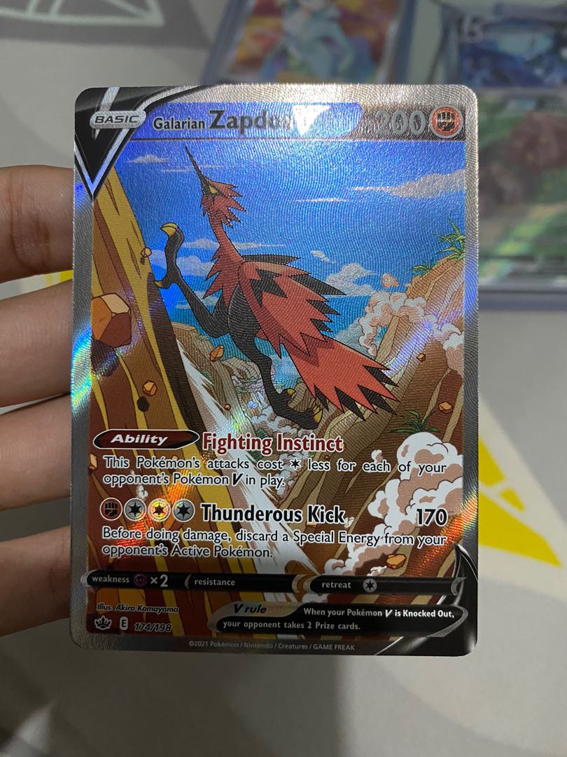 Galarian Zapdos V Alternate Full Art Pokemon Chilling Reign, Hobbies