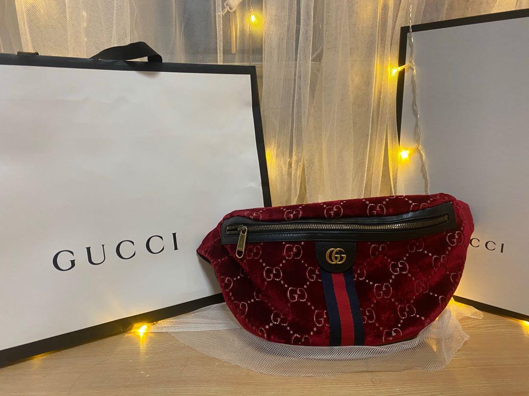 Gg velvet belt bag top