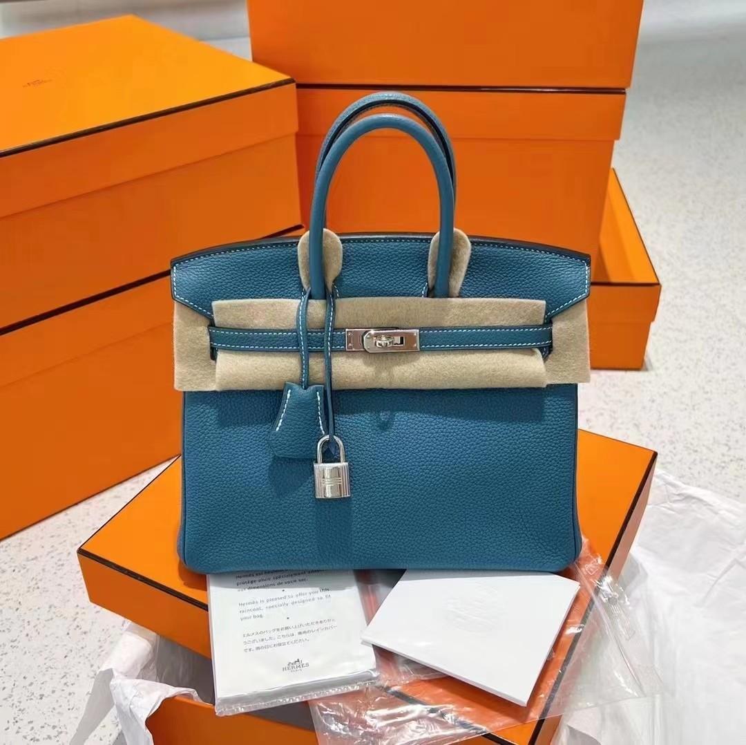 Hermes Birkin 25 Blue Cobalt Togo Ghw