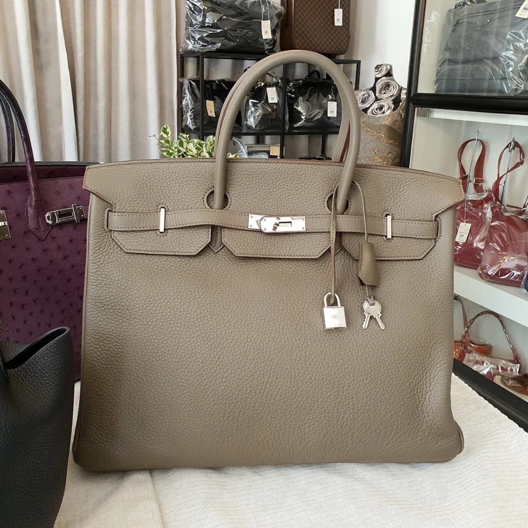 BIRKIN 30 Taupe Hermes (LEATHER), Luxury, Bags & Wallets on Carousell