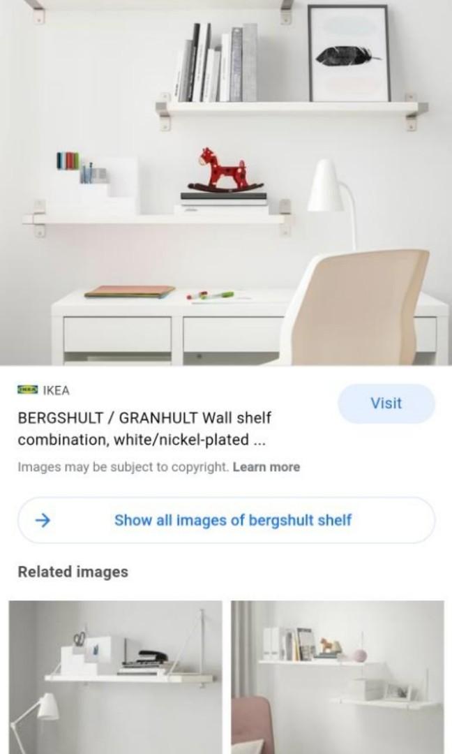 IKEA GRANHULT Shelf Brackets, Furniture & Home Living, Furniture, Shelves, & Racks on