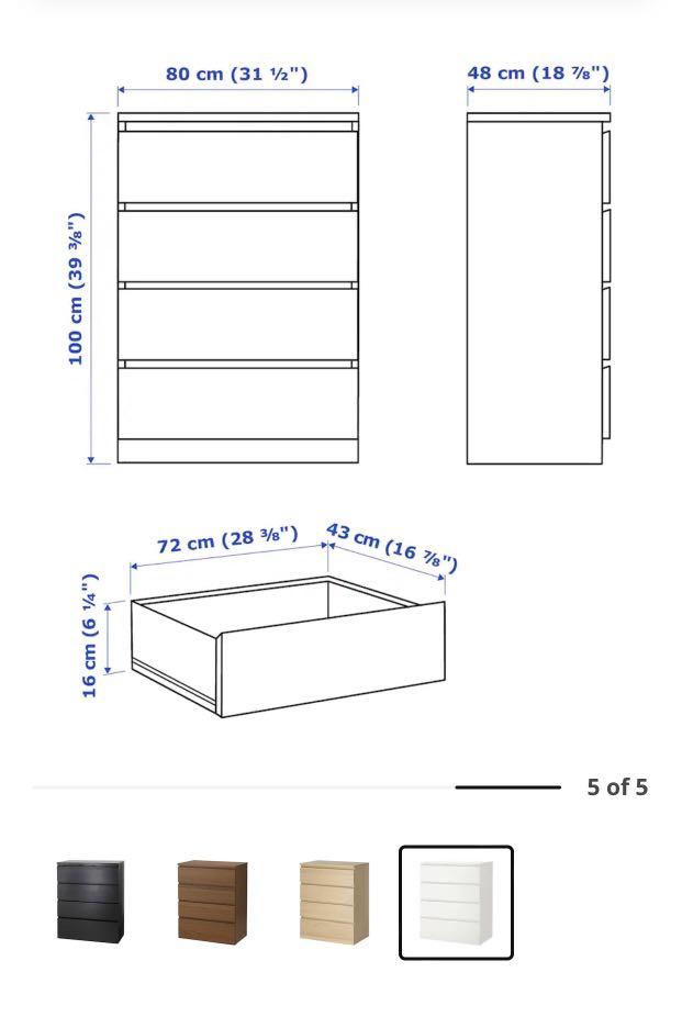 Reserved Ikea Malm Chest Of 4 Drawers, Malm Dresser Instructions 4 Drawer