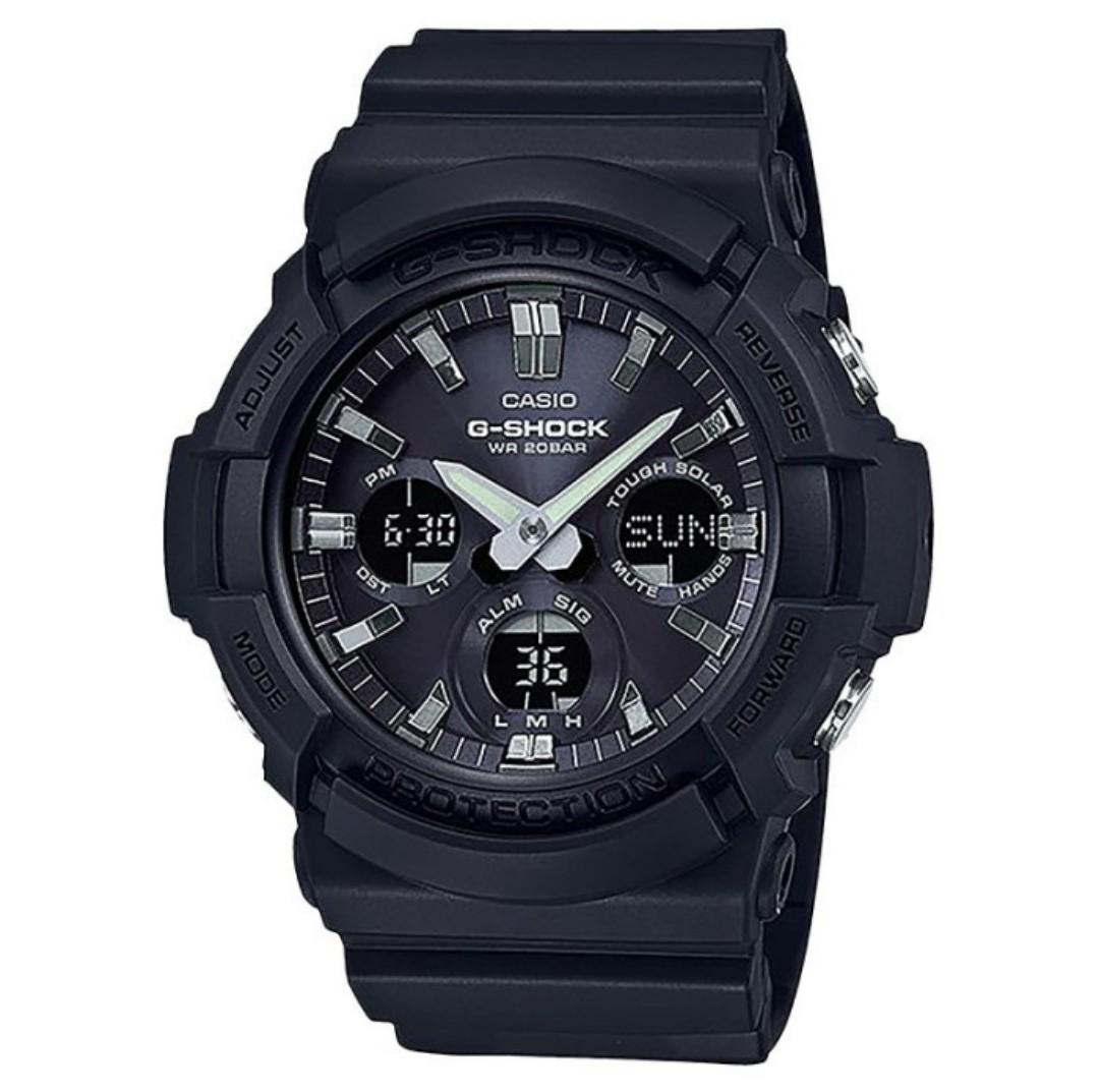 Jam Tangan Pria GSHOCK CASIO 5445 GAS100B BLACK, Fesyen Pria, Jam